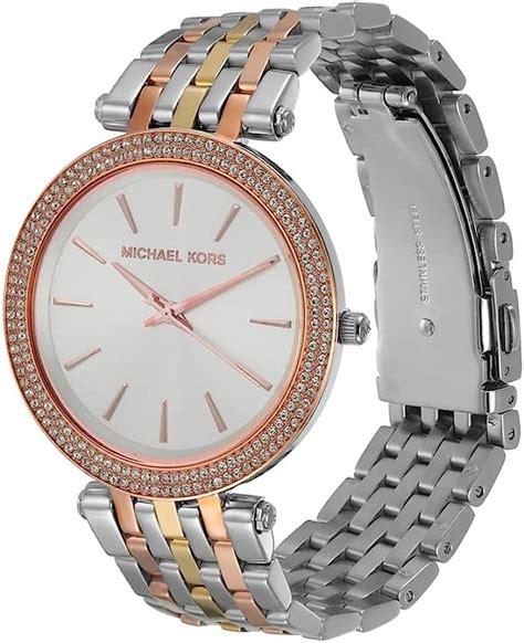 michael kors women's darci tri-tone watch|Michael Kors Darci Three.